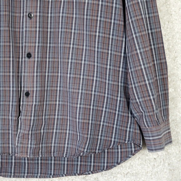 Zegna Sport Men Plaid Button‎ Up Shirt Size XL Long Sleeve Smart Casual Office - Picture 2 of 13